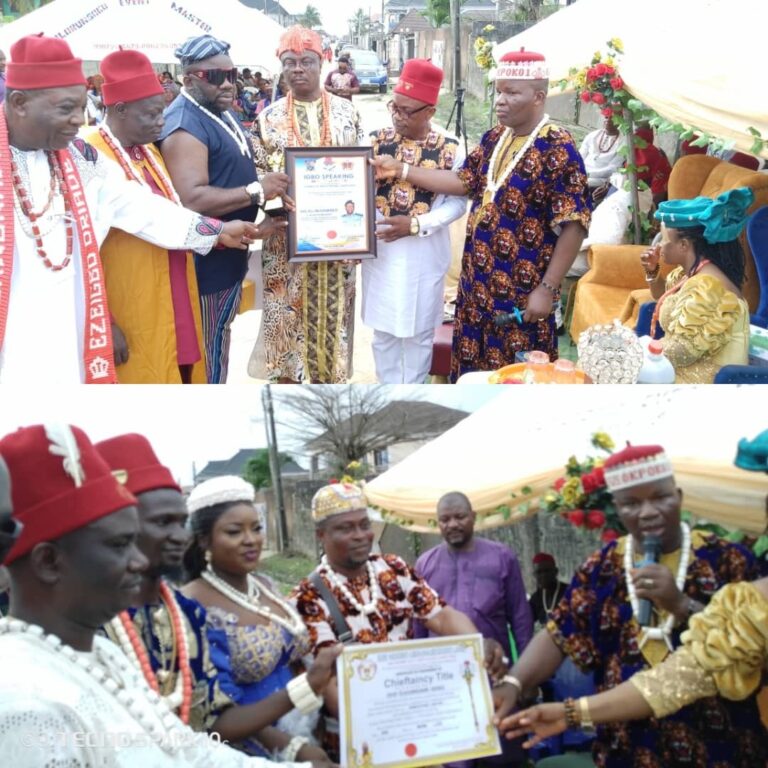 Igbo Speaking Community, Council Of Ndi Eze Ndigbo Confers AIG Ari Mohammed, Prince Olasunkanmi With Honorary Chieftaincy Title In Lagos